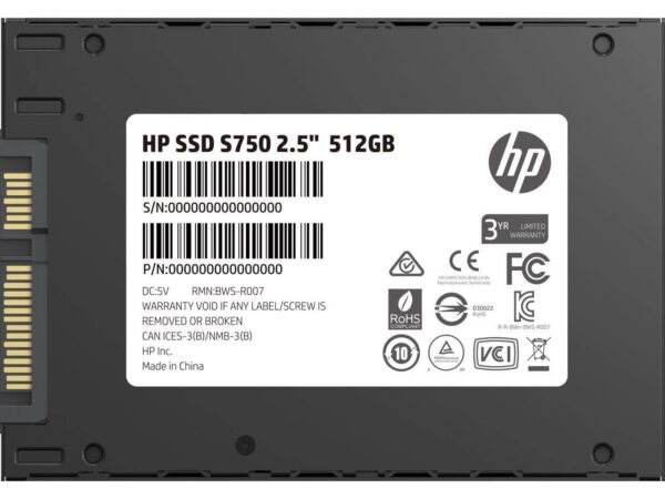 HP S750 2.5" Sata SSD 512GB - 图片 3